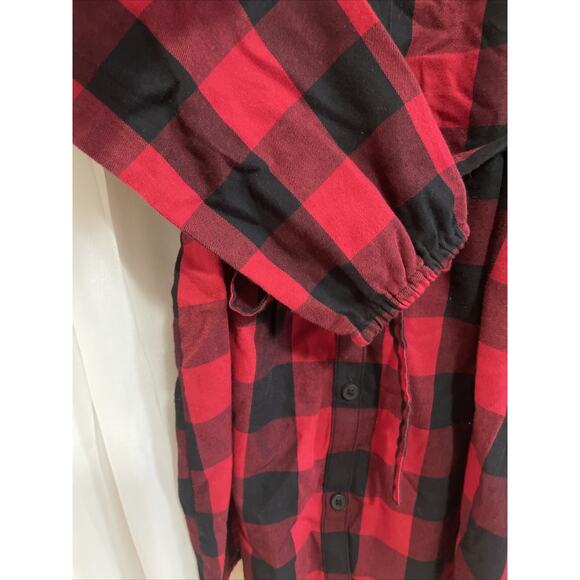 Children’s Place Christmas Dress - Plaid Long Sleeve with Tie - Girls Size Lg 14 - Picture 4 of 5